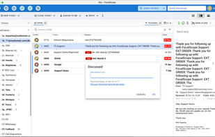 - View colour-coded SLA alerts directly in the email inbox. 
- Advise or mentor colleagues with internal notes attached directly to emails.
