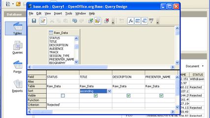 Apache OpenOffice Base screenshot 1