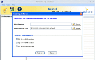 Kernel for SQL Database Recovery screenshot 1
