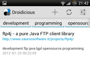 Droidicious screenshot 2
