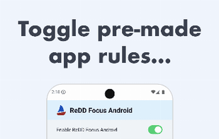 Toggle pre-made app rules...