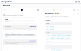 Next Identity's granular roles and permissions enables marketers, developers, and operations to collaborate.