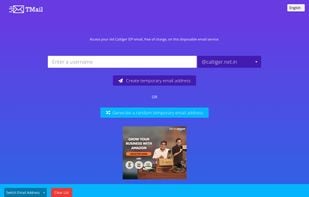 Home Page - choose your temporary email address