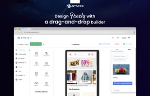 Customize every detail of the design using our drag-and-drop builder.