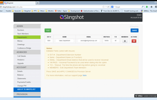Slingshot VoIP screenshot 1