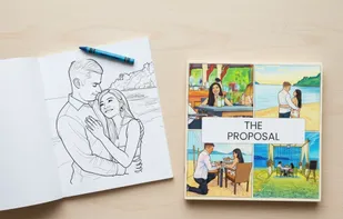 Full colouring book with cover