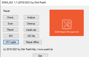 GUI for DISM screenshot 1