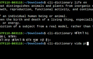 Cli-dictionary screenshot 1