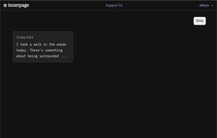 InnerPage Account Homepage (with journal entries)