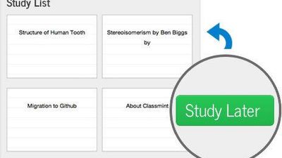 Study list for spaced repetition