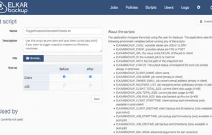 Elkarbackup screenshot 1