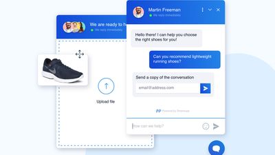 Send images, GIFs and other files to your counterparty by dropping them to the chatbox