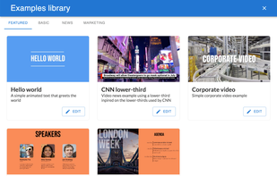 JSON2Video examples library