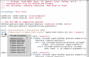 Symbol-completion in Lisp syntax mode