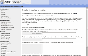 SME Server screenshot 1
