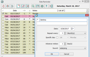 Date Reminder on Windows