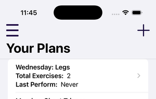 Track Plans by day and name.