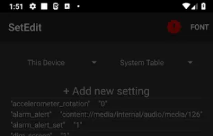 SetEdit SettingsDatabaseEditor screenshot 1