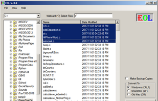 EOL - A text file End-Of-Line converter screenshot 1