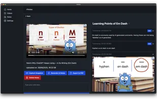 Watch and take notes, generate AI summaries