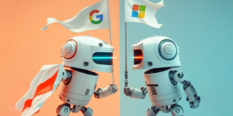 Google and Microsoft at active war once again, this time over AI
