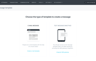 Event Manager's Panel - Communication Panel