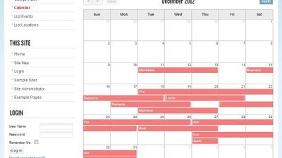 Event calendar for joomla