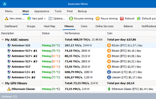 Awesome Miner screenshot 1
