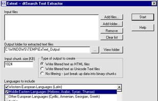 Text extractor