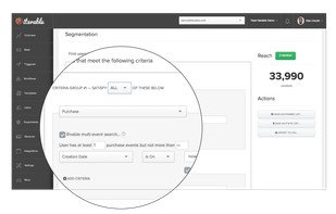 Unlimited segments across any criteria or event