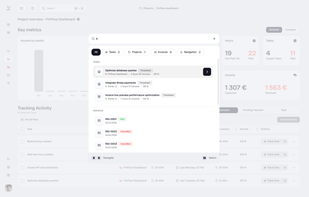 Global search across tasks, projects, invoices, and app navigation. Find anything instantly without switching between views.