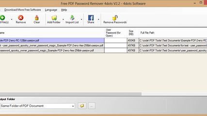 4dots Free PDF Password Remover screenshot 1