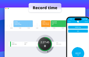 Record time with easy-to-use desktop and mobile apps