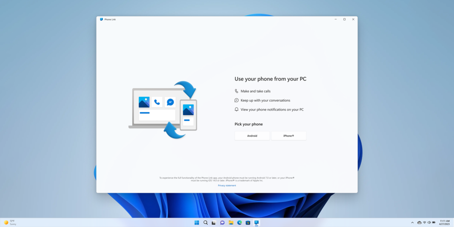 Microsoft launches Phone Link for iOS, connecting Windows 11 PCs and iPhones  AlternativeTo