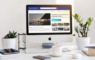 The Stock Footage Club video product page on iMac