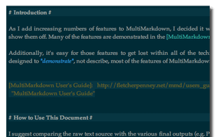 MultiMarkdown Composer screenshot 2