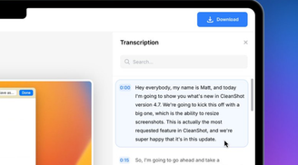 CleanShot Cloud launches video transcription feature image