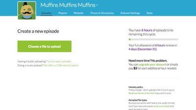 Upload a new episode