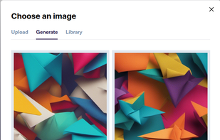 Using the inbuilt AI generator