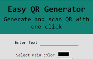 Color QR code in mobile device