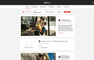 User feed to keep you up to date and inform about new giveaways and other updates