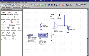 Simple schematic area.