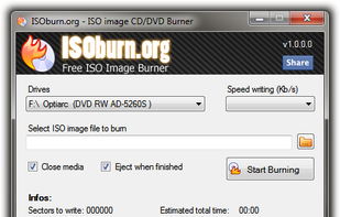 ISOburn screenshot 1