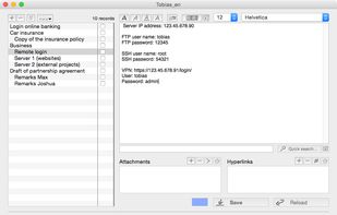 Sample application (storing sensitive information)