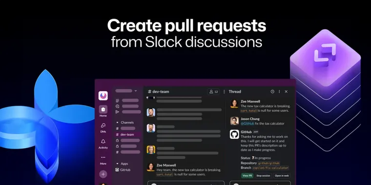GitHub Copilot now available in Slack Marketplace with in-thread code insights image