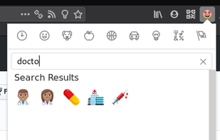Search for emojis.