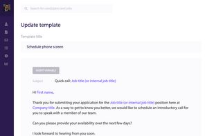Update email template