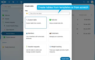 Nextcloud Tables screenshot 2