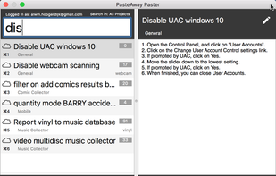 PasteAway screenshot 1