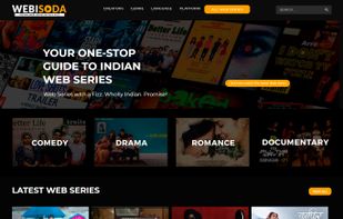 Homepage where anyone can get information about the newest Indian web series